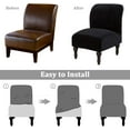 thumbnail image 6 of Eurhowing Velvet Armless Chair Slipcover, Stretch Accent Chair Cover, Washable & Wrinkle-Resistant Furniture Protector for Living Room, 1Pcs, Black, 6 of 9
