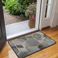 thumbnail image 2 of Gray Gold Hexagon Marble Pattern Door Rugs,Washable Non Slip Door Mats Indoor,Decorative Door Mats,Entry Mat Indoor for Entrance,Bedroom,Kitchen,Bathroom,30"x17", 2 of 6