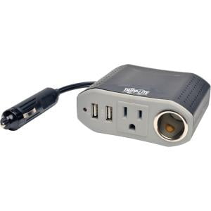 Tripp Lite Ultra-Compact Car Inverter 100W 12V CLA 120V 2 USB Charging Ports 1 Outlet - Input Voltage: 12 V DC - Output Voltage: 120 V AC, 5 V DC - Continuous Power: 100 W" 12V CLA 2 USB CHAR