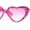 Pink Flower Pink, variant on Girls Kids Size Heart Shape Fun Print Plastic Sunglasses Clear Polka Dot Smoke