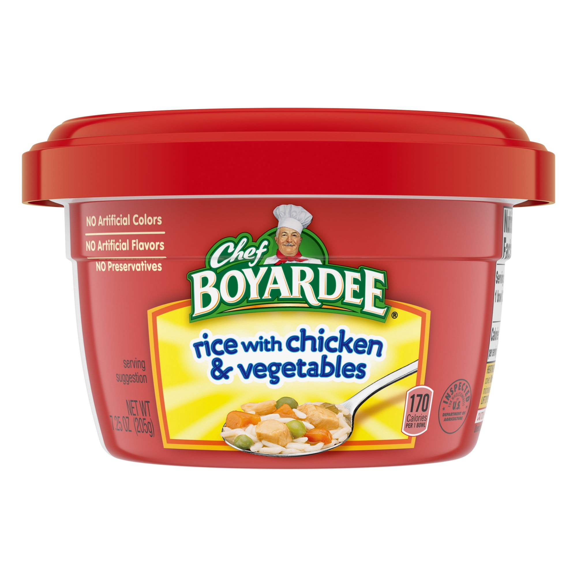 (12 pack) Chef Boyardee Rice with Chicken & Vegetables, Microwavable Meal, 7.25 oz. Bowl