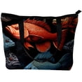 thumbnail image 2 of Fish Canvas Leather Mix Hand Bag with Twill, Sponge, Jeanette Material | 30x10.5x39cm/11.8x4.1x15.4in Size, 2 of 5