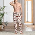thumbnail image 2 of Pofeuu Mushroom Print Men's Pajama Pants, Soft Lounge Pajama Pants with big pockets for Men Plaid Pj Bottoms-Large, 2 of 6