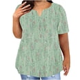 thumbnail image 1 of Birdeem Blouses pour Femmes T-Shirt à Manches Courtes Imprimé Décontracté Col Rond Ample, 1 of 9