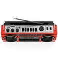 thumbnail image 4 of ABX Retrobox Cassette Player, AM/FM/SW Radio, Bluetooth, USB, SD, Boombox, Red, 4 of 11