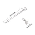 thumbnail image 2 of Unique Bargains 10Set Ribbon Crimp Clamp Ends Lobster Claw Clasps & Chain 6mm Silver Tone for DIY, 2 of 7