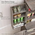 thumbnail image 5 of ACCOHOHO 72" Tall Kitchen Pantry Cabinets, Farmhouse Storage Cabinet with Barn Door, Drawer & Adjustable Shelves for Kitchen, Dining Room, Bathroom, Rustic Grey, 5 of 7