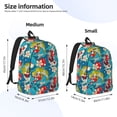 thumbnail image 2 of Vsdgher Japanese Koi Print Canvas Backpack Travel Rucksack Unisex Knapsack 15.7/17.7Inch Laptop Backpack for Work,College -Small, 2 of 5