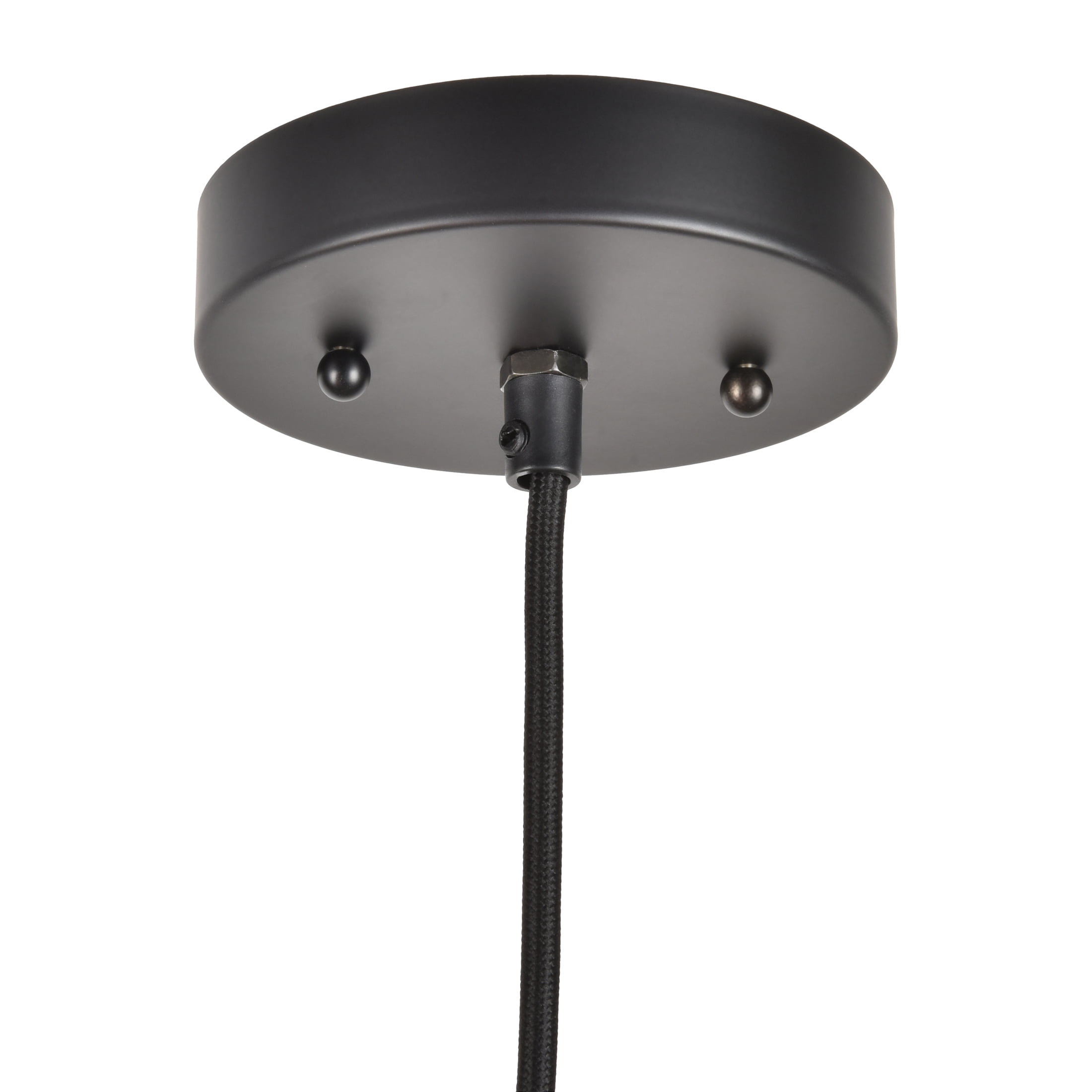 Better Homes & Gardens 59” Black Pendant Ceiling Light, Metal Base Glass Shade, LED Bulb Included