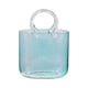 thumbnail image 1 of Jarrón de cristal moderno para flores, maceta, arreglo floral, centro de mesa, terrario azul, 1 of 9