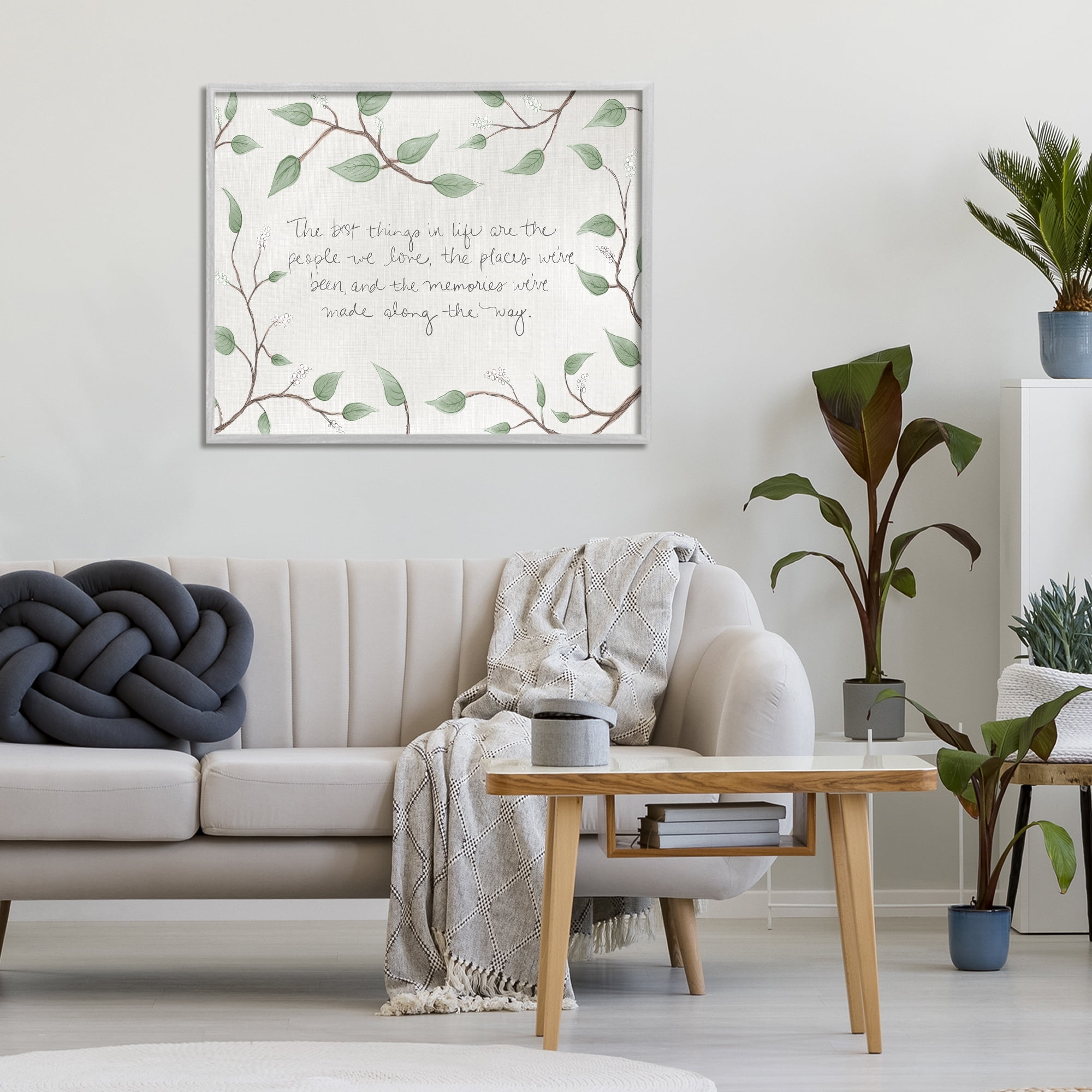 Stupell Industries The Best Things In Life Gray Framed Giclee Art, design by SD Graphics Studio