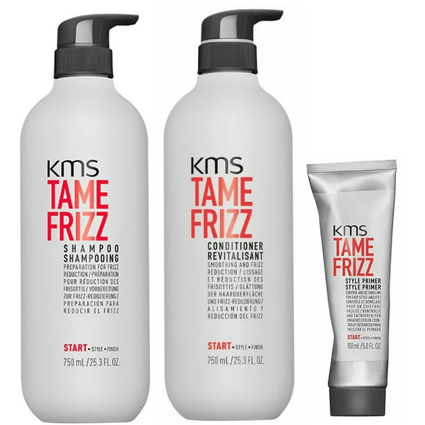Set B , KMS Set - Tame Frizz Shampoo & Conditioner & Style Primer Hair Kit  