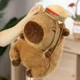 thumbnail image 6 of Capybara Plush Toys, 13" Cute Capybara Plush with Hamburger Backpack Stuffed Animals Plushies Doll Toy Kawaii Plush Doll Christmas Birthday Gifts for Kids Adults, 6 of 7