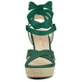 thumbnail image 2 of BLISSFUL STEP Sandales Compensées à Plateforme en Espadrille Croisée pour Femmes, 2 of 6