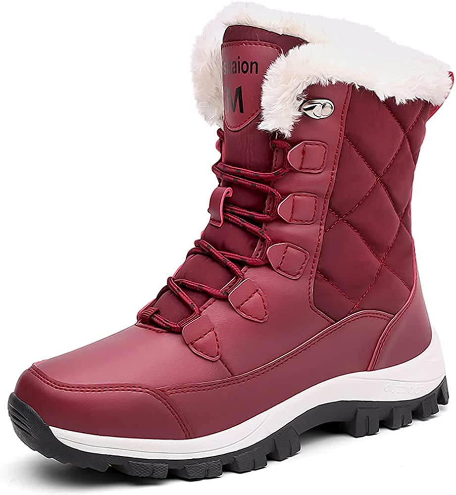 Snow Boots Women Winter Boots Anti-Slip Waterproof Warm Ankle Boots Warm  Fur Lined Shoes Outdoor Platform Ankle Booties | Walmart Canada
