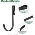 thumbnail image 5 of NOGIS 20 Pcs J Hook for Wire Shelving Hooks Stainless Steel Hanger Clip on Metal Wire Rack Hook Hanging Sink Grid Hook for Display Kitchen Bedroom Office Wire Shelf Pans Pots Kitchenware(Black), 5 of 7