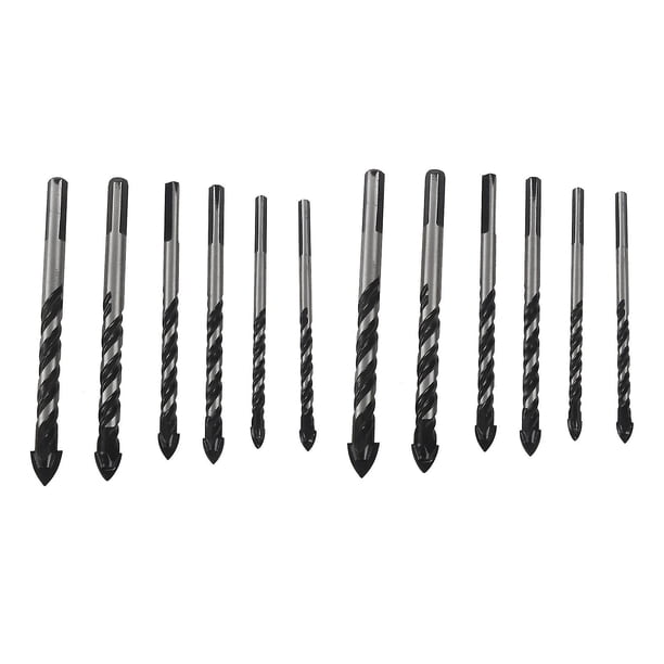 Juego de 12 brocas para azulejos YONGSHENG cerámica carburo de tungsteno tamaño 6 mm
