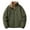 Army Green, variant on Pejock Men's Fleece Jacket with Stand-Up Collar - Long Sleeve Wind-Resistant Coat, Zip Pockets & Drawstring for Casual Daily Wear, Warm Polyester Outerwear