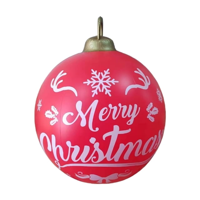 yuksok Inflatable Christmas Ball Balloon Inflatable Ornament for Tree Lawn New Year Letters