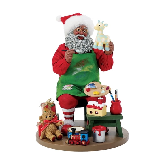 Department 56 Possible Dreams Hand Painted African American Santa Christmas Figurine 9in H