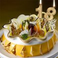 thumbnail image 4 of VINOIC Number Birthday Cake Candle Gold Design for Anniversary Wedding Celebration Decor, 4 of 4