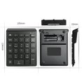 thumbnail image 5 of Slip Bluetooth Number Pad 28 Key Number Mini Keyboard numérico inalámbrico portátil para Windows Laptop PC Computadora , negro Hugo teclado numérico, 5 of 5