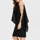 thumbnail image 4 of Vestido largo con volantes de encaje para mujer talla grande - Hombros descubiertos y manga media - Vestido de noche formal retro - Para bodas y bailes de graduación, 4 of 8