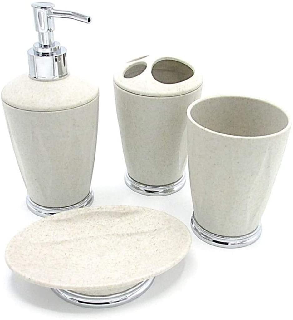 Decor Hut Bathroom accessory Set, Includes toothbrush holder, soap dish