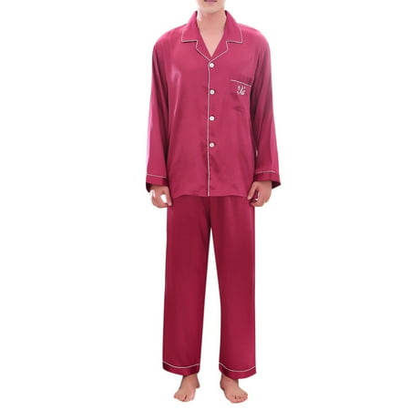 

Cntydi Pajamas for Women Gifts Men s Casual Spring Pure Color Long-sleeved Comfortable Home Pyjamas Set