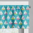 thumbnail image 3 of Ambesonne Sailboat Window Valance, Chaplet Striped Boats, 54" X 12", Multicolor, 3 of 5