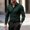 thumbnail image 2 of Men's Button-Down Shirt for Businessmen and Office Workers Slim-Fit Business-Casual Top Long-Sleeve Turn-Down Collar Apparel Available Professional Wear Classic Design Office Attire, 2 of 4