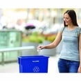 thumbnail image 2 of Slim 23 Gallon Recycling Bin, Plastic, Blue | Bundle of 5, 2 of 9