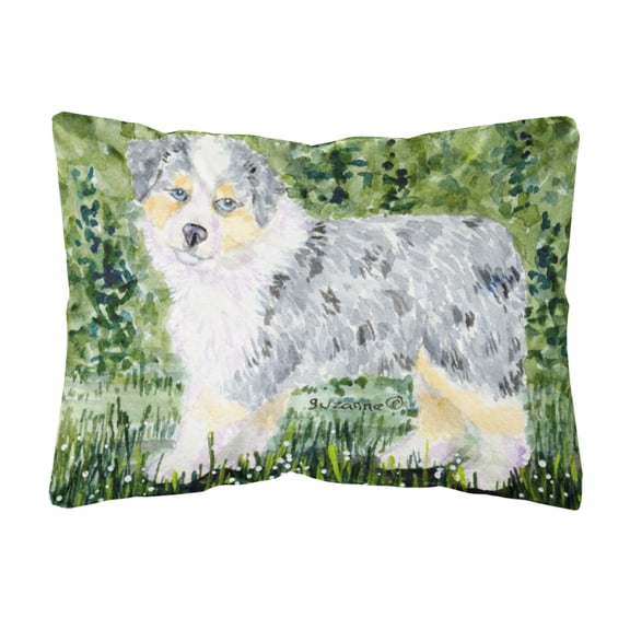 Carolines Treasures Australian Shepherd Decorative Canvas Fabric Pillow 12H x16W multicolor