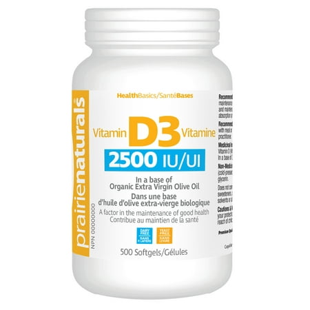 PRAIRIE NATURALS Vitamin D3 (2500 IU - 500 sgels) | Walmart Canada