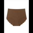 thumbnail image 3 of Bragas Invisibles de Cintura Alta para Mujer, Sin Etiqueta, con Borde Ondulado y Cobertura Total. Café Marrón L, 3 of 10