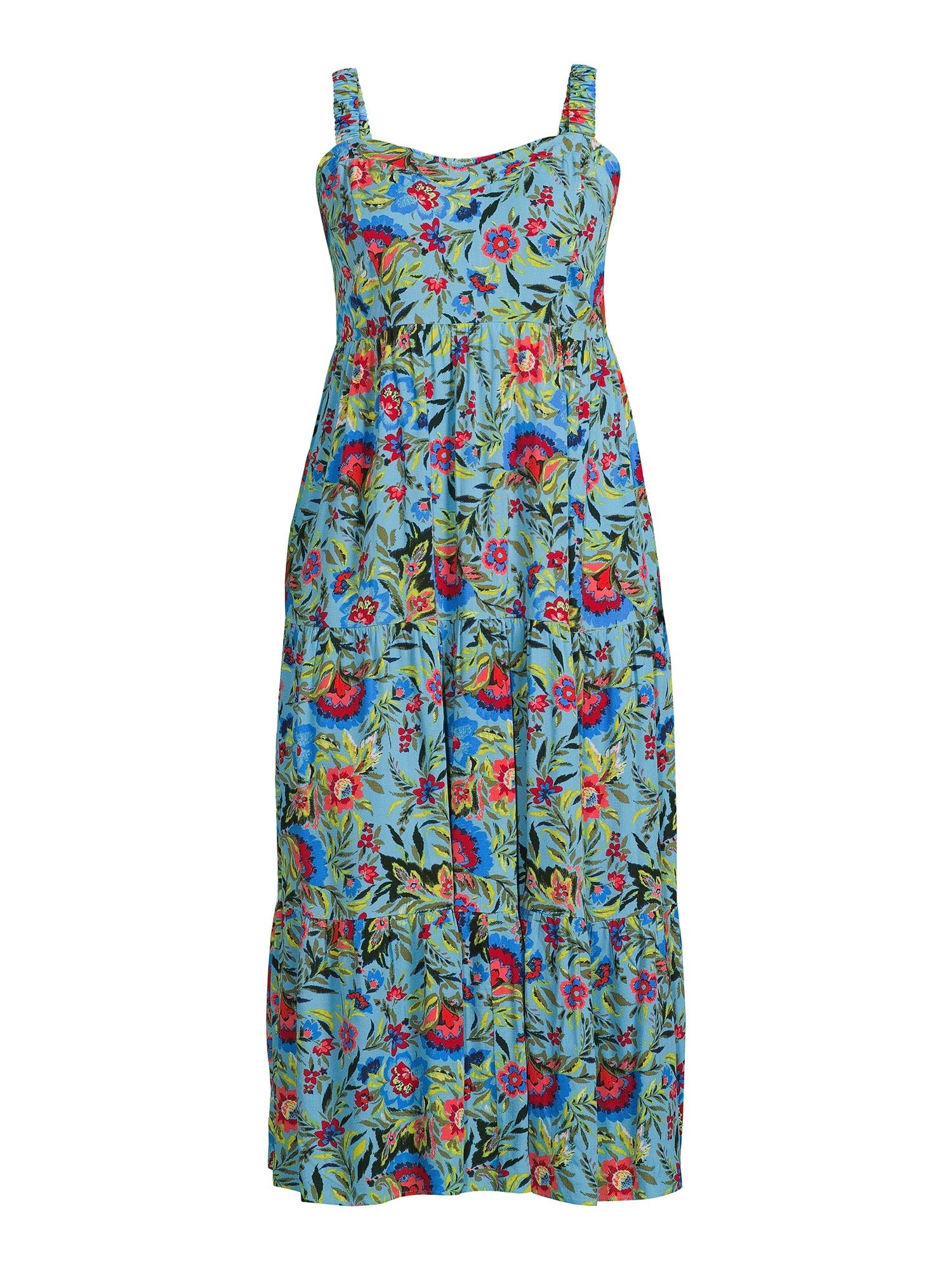 Terra Sky Women s Plus Size Tiered Maxi Dress Walmart