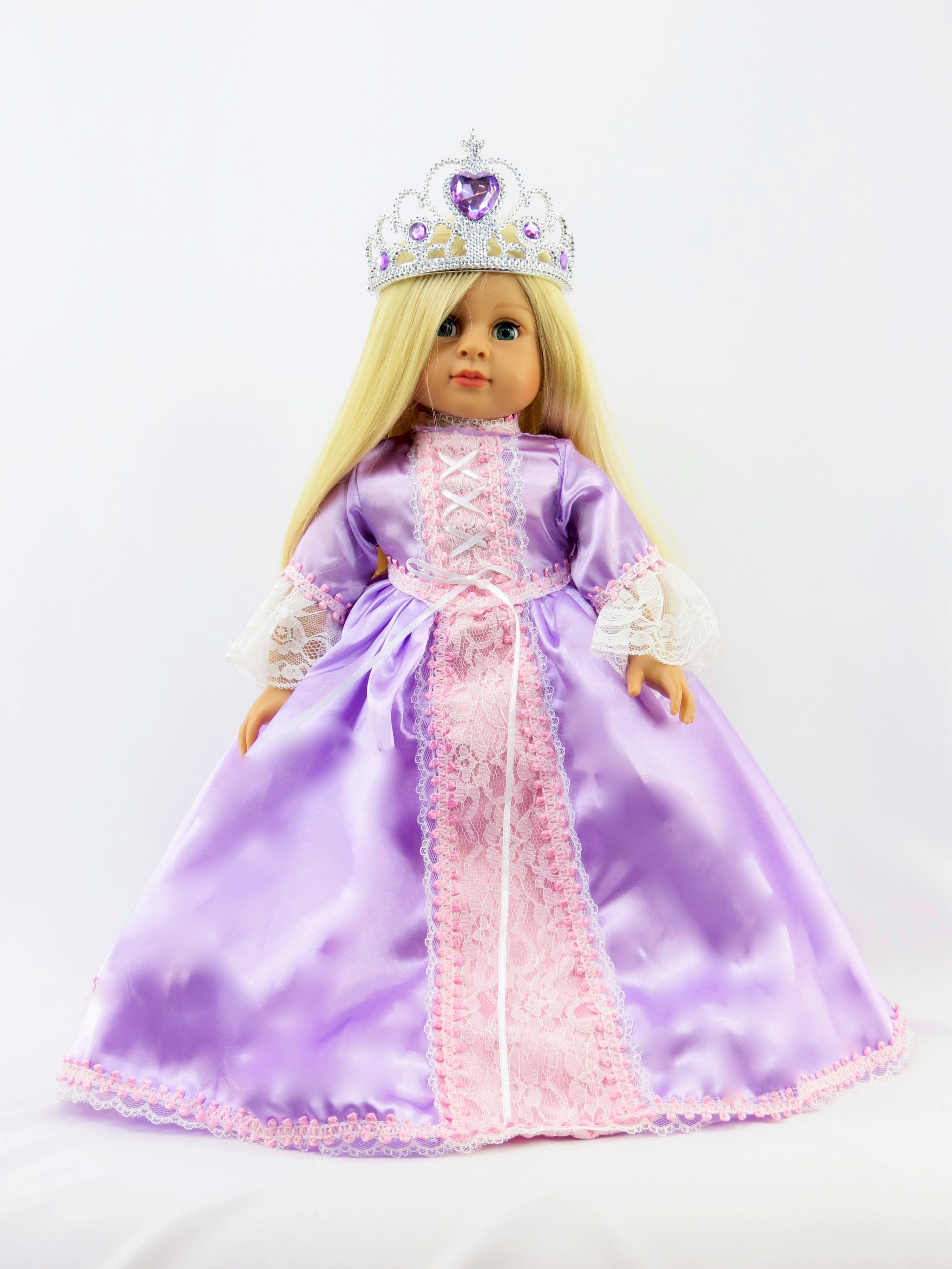MY TWINN clothes NO DOLL Purple Princess Dress with shoes and CROWN 