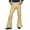 Khaki#28, variant on FINALGANG Men Flare Pants Solid Color Wide Leg Trousers With Pockets Man Casual Birthday Wedding Weekend Pants,Coffee,S
