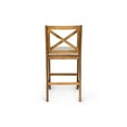 thumbnail image 6 of Logan Outdoor Acacia Wood Barstool, Teak and Cream, 6 of 6