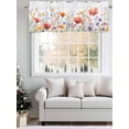 thumbnail image 3 of Pastoral Wild Flowers Valances for Windows Farmhouse Floral Leaves Plants Kitchen Valance Curtain Rod Pocket Small Curtains for Cafe Bathroom Laundry Basement 42" x 18", 3 of 8