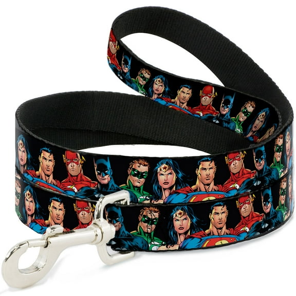 DC Comics Pet Leash, Dog Leash, Justice League Elite Forces Superheroes, 4 Feet Long 1.0 Inch Wide
