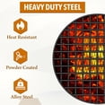 thumbnail image 4 of 29.5-Inch Round Heavy-Duty Steel Fire Pit Grate with Ember Catcher, Legs & Support Ring for Outdoor Fire Pits, Camping, Picnic & Gatherings, 4 of 8