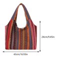 thumbnail image 2 of Bolso Hombro Lona A Rayas Bolso Bohemio Bohemio Bolso Hippie para Mujer (rojo), 2 of 7