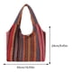 thumbnail image 2 of Bolso Hombro Bandolera Lona A Rayas Bohemia para Mujeres Y Niñas, 2 of 7