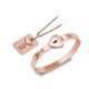 thumbnail image 2 of Minnieouse Pareja cerradura y llave collar de acero corazón joyería Kit ceremonia fiesta banquete romántico colgante joyería conjunto regalo Ropa, zapatos y accesorios Miscelánea Oro rosa Minnieouse AP012152-03B, 2 of 6