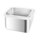 thumbnail image 3 of Recipiente de acero inoxidable para almacenar alimentos con colador, recipiente para preparar comidas, transparente 2500 ml, 3 of 9