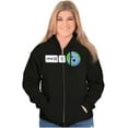 thumbnail image 3 of Command Save the Planet Earth Day Unisex Fleece Graphic Zip Up Hoodie Brisco Brands 2X, 3 of 5