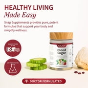 Snap Supplements Blood Sugar Support Blend with Berberine and Cinnamon, 60 Capsules, Adult Dietary Supplement, Easy-to-Use Capsule Format, For blend supports healthy glucose and metabolic wellness