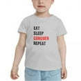 thumbnail image 2 of Eat Sleep Conquer Repeat Funny Toddler T-Shirts for Boys Girls (Gray, Youth S), 2 of 5