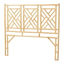 Pemberly Row Bohemian Natural Rattan King Size Standalone Headboard